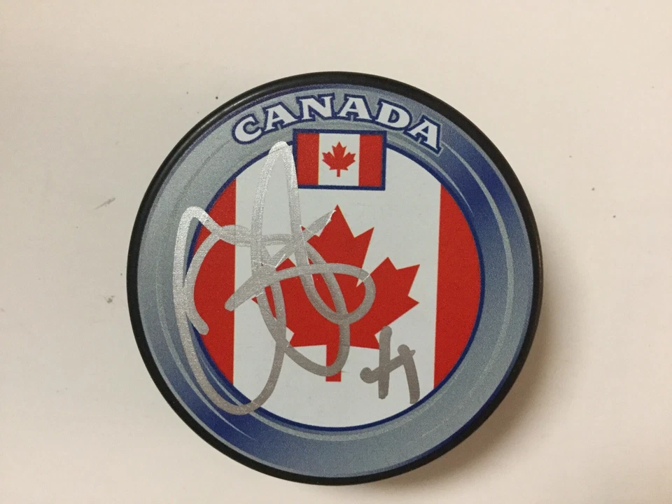 Mike Smith Signed Autographed Team Canada Hockey Puck PSA DNA COA Go Flames b - Image 3 of 3