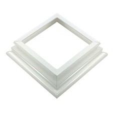 Falda Poste Vinilo Federación Blanco 6" x 6" Dos Piezas Vinilo