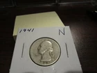 1941 - USA - 25 cent coin - silver American quarter
