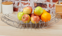 Obstschale Schale Dekoschale Obstkorb Obstteller FrüChtekorb Metall Silber Ø38Cm