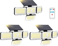 288LED 4 Heads Solar Lights Solar Wall Lamp Motion Sensor Security Lights
