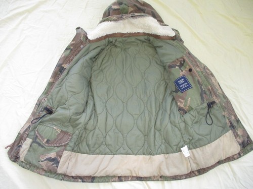 Aberchrombie & Fitch A&F SMALL (Men's 36-38) Camouflage Military Field Jacket - Picture 7 of 7