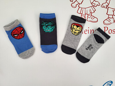 Sneaker Socken Kindersocken Marvel Spiderman Hulk 3 Paar Größe 27/30 31/34