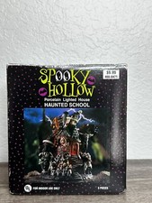 Vintage Spooky Hollow Lighted Porcelain Haunted School W/box