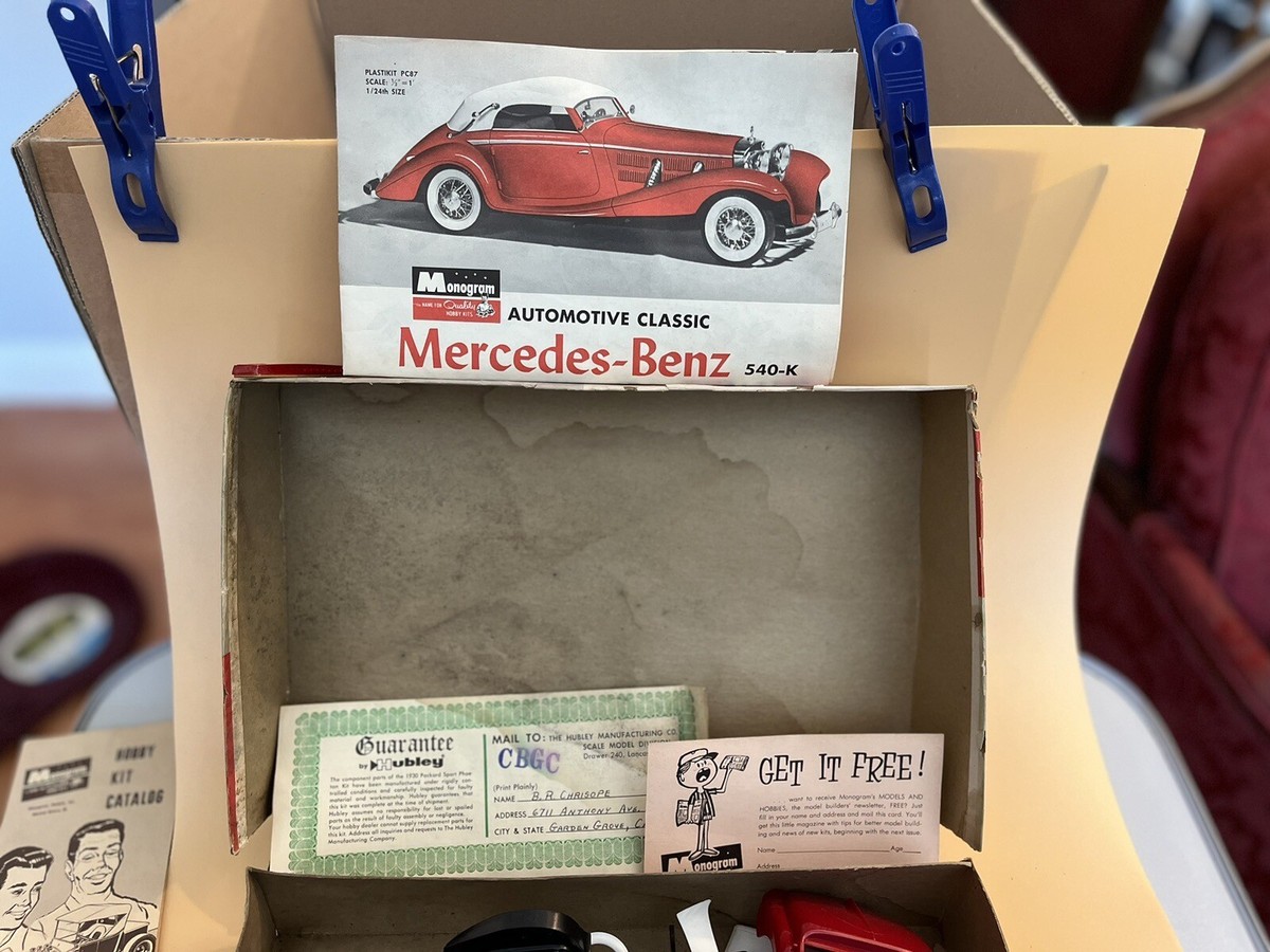 Vintage 1963 MONOGRAM 1/24 1939 MERCEDES-BENZ 540K CABRIOLET Vintage 1963 MONOGRAM 1/24 1939 MERCEDES-BENZ 540K CABRIOLET