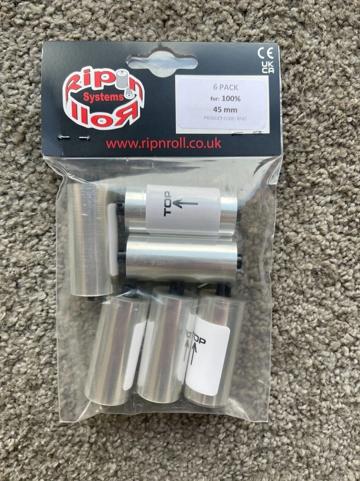 NEW RIP N ROLL FILMS 45MM PACK OF 6 FOR 100% FORECAST GOGGLES 45MM FILM