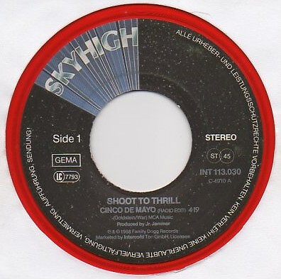 Shoot To Thrill Cinco De Mayo 7'' Single Red Vinyl Schallplatte 75401