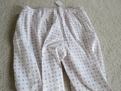 NWT Miss Elaine White Polka Dot Pajama Set Shirt and Pants Size XL - Picture 16 of 18