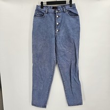 Vintage Sasson Jeans Size 6 Button Fly High Rise Tapered Mom Skater Acid Wash