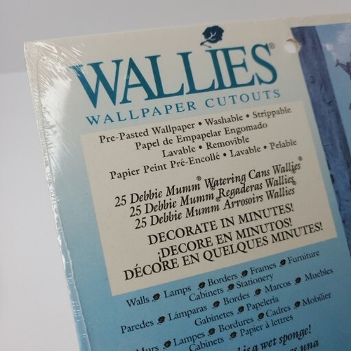 Wallies Wallpaper Cutouts Pre-Pasted 50 Debbie Mumm Watering Cans Home Decor - Picture 6 of 15