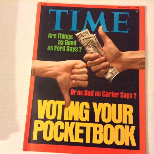 Time Magazine Jimmy Carter Voting Your Pocketbook November 1 1976 070517nonrh - Afbeelding 1 van 1