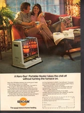 Vintage advertising print ad House Kero-Sun Portable Heater take the chill off