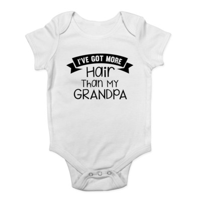I've Got More Hair than my Grandpa Jungen Mädchen Baby Grow Weste Body