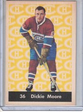 1961-62 Parkhurst hockey Dickie Moore original trading card #36 NM+ CANADIENS