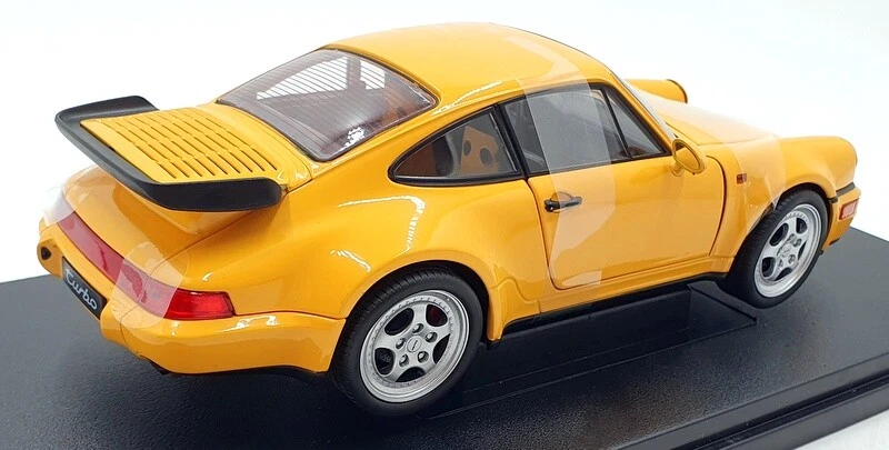 Welly 1/18 Scale Diecast 18026W - Porsche 964 Turbo - Yellow - Image 2 of 4