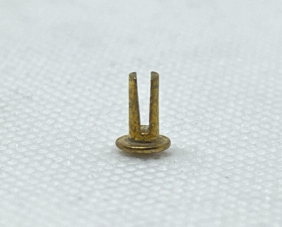 (50) Vintage Brass Plated Split Rivets 1/8'' Diameter x 1/4'' Long x 7/32'' Head
