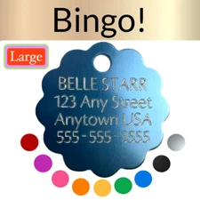 Custom Engraved Dog Tags Personalized Dog Collar Pet Tags Engraved WILD FLOWER