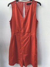 Angeleye Short Playsuit Size 12 Orange, Lace Back, New With Tags