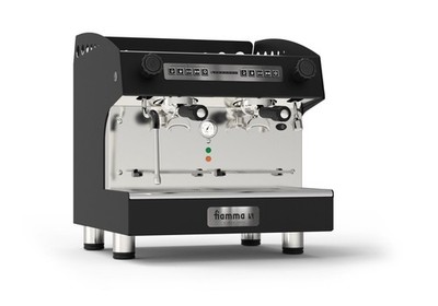 FIAMMA CARAVEL VOLUMETRIC 2 GROUP COMPACT NEW ESPRESSO COFFEE MACHINE BLACK CAFE