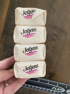 Jergens Facial Size Body Bar Soap Bars for Face 3 oz Each White Pack of 4