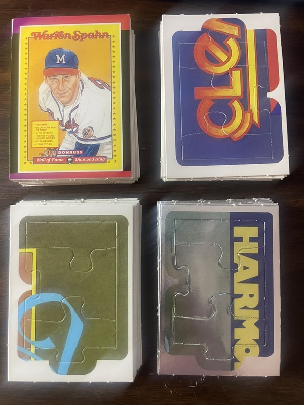 Donruss Puzzle Lot of 4 Complete. Spahn, Killebrew, Musial and Clemente
