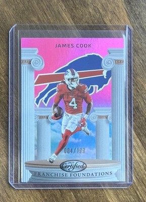 2025 Panini Certified - Franchise Foundations James Cook Pink 4/199 Jersey Match