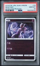 Mewtwo Detective Pikachu Pokemon Card PSA 10