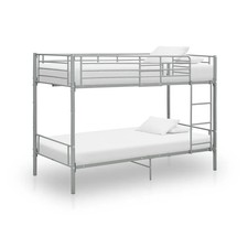  Bunk Bed without Mattress Grey Metal 90x200 cm