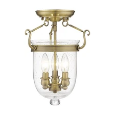 Livex Lighting - Jefferson - 3 Light Flush Mount in Traditional Style - 10