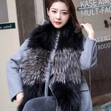 Korean fur woven fur scarf woman long scarf warm in winter fox fur collar 