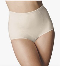 Bali X710 Jacquard Tummy Panel Shaping Brief Panty - 2 Pack Size Medium Beige