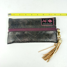 Makeup Junkie Cosmetic Small Bag Faux Snakesk...