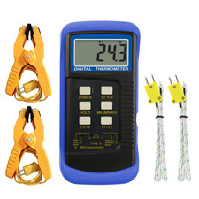 K-Type Thermocouple Thermometer -50 1300 C Range, Dual-Channel Digital Tempera