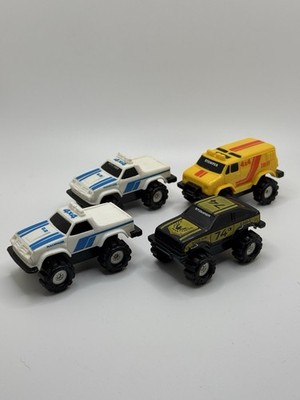 Vintage Lot of 4 1980's McDonald's Schaper Stomper 4x4 Mini Trucks Non Powered