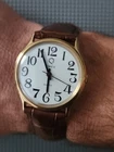Men's Vintage Timex Q Quartz Watch! New Battery & Leather Band!