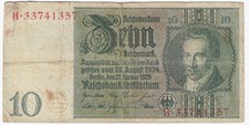 Banknote Germany (Weimar) P180a 10 Reichsmark 1929 Circulated