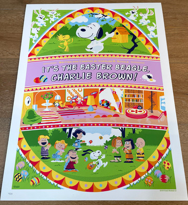 Weidel EASTER BEAGLE CHARLIE BROWN Official Peanuts Limited Edn Print Not Mondo