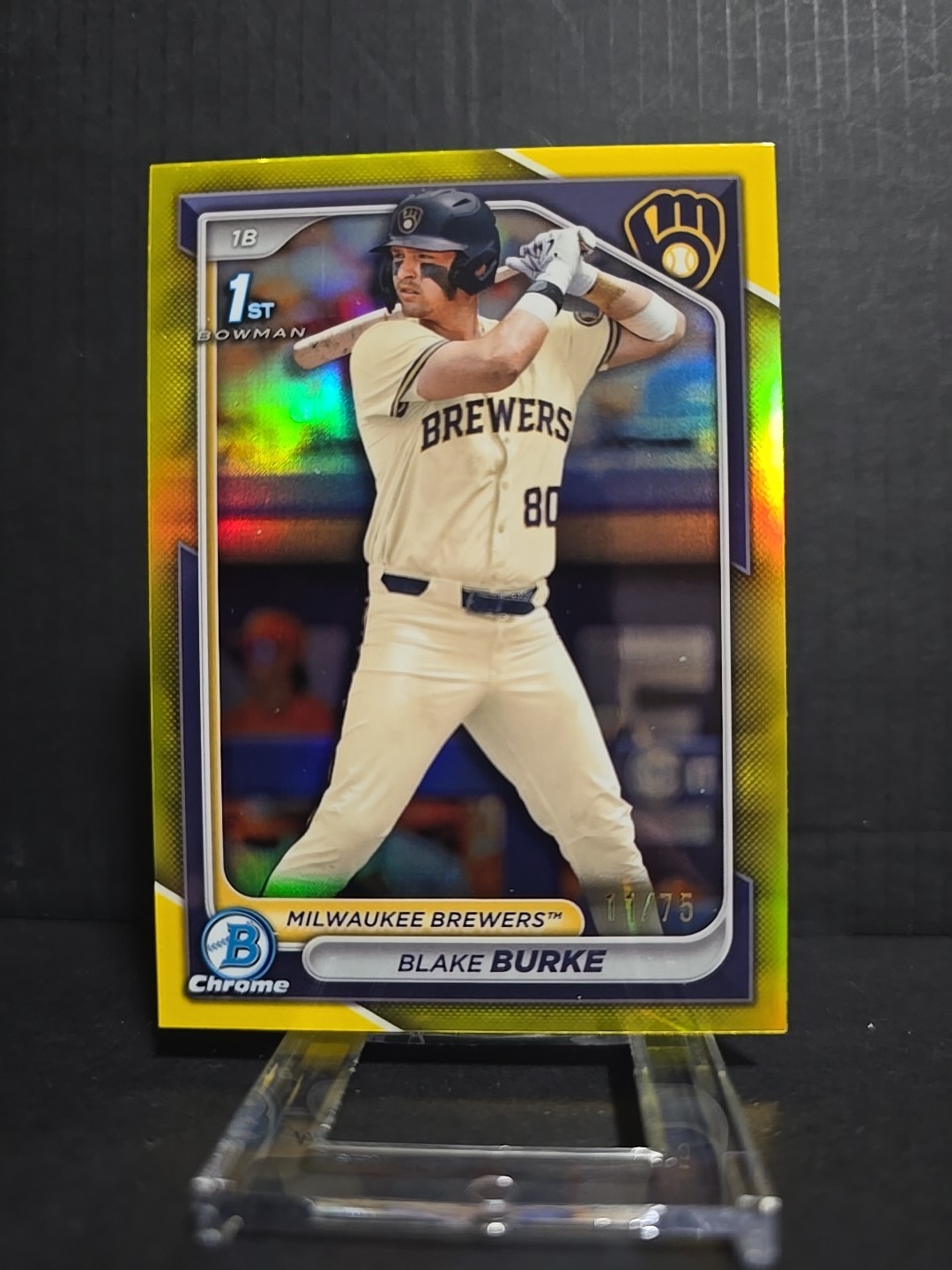 2024 Bowman Draft - Chrome Blake Burke #BDC-95 Yellow Refractor /75 1st Bowman