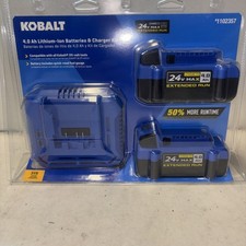Kobalt 24V 2 -Pack Battery and Charger  4.0 Ah 4.0 Ah Lithium-ion  W 3835