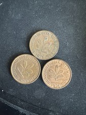 3 Coin Lot GERMANY 1970, &1978,&1976,10 Pfennig Deutschland