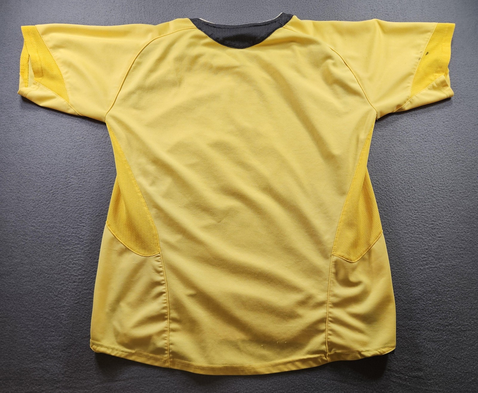 Arsenal Jersey Mens Large Yellow EPL Soccer Nike Dri-FIT O2 Sponsor Away Shirt