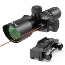 2.5-10x40 Rifle Scope with Red/Green Illuminated Mil-dot with Red/Green Laser...