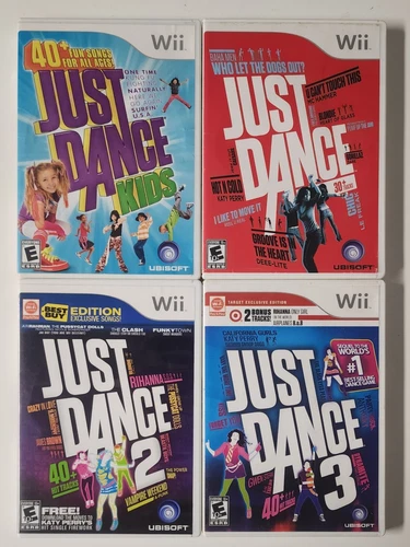 JUST DANCE 2, 3, Kids 2014 100% COMPLETE NINTENDO WII 4 GAME LOT PARTYCOLLECTION