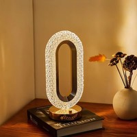Modern Oval LED Table Lamp  Stylish Decor for Bedroom & Living Room UK Stock~