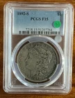 1892 S Morgan Silver Dollar PCGS F15 Tough Date Morgan NICE COIN