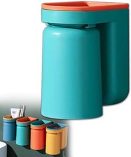 Toothbrush Holder Wall Mounted with Cup, 2-in-1 Toothbrush Holders Cups
