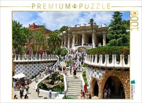 Calvendo Puzzle Barcelona, Blick Auf Die Riesige Terrasse Im Park GüEll, Der Vom