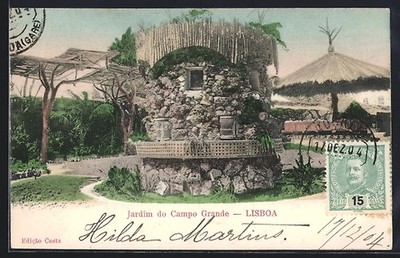Ansichtskarte Lisboa, Jardim do Campo Grande 1904 