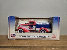 Nib Car Quest Auto Parts 1936 Dodge Tanker Truck Diecast Lockable Coin Bank 124