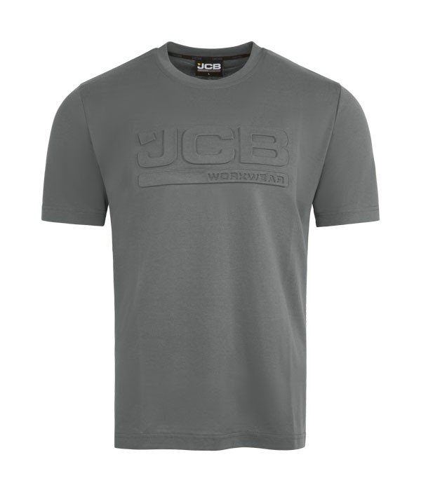 JCB Unisex 3D Embossed T-Shirt Grey LGE JCB014GYL - Image 2
